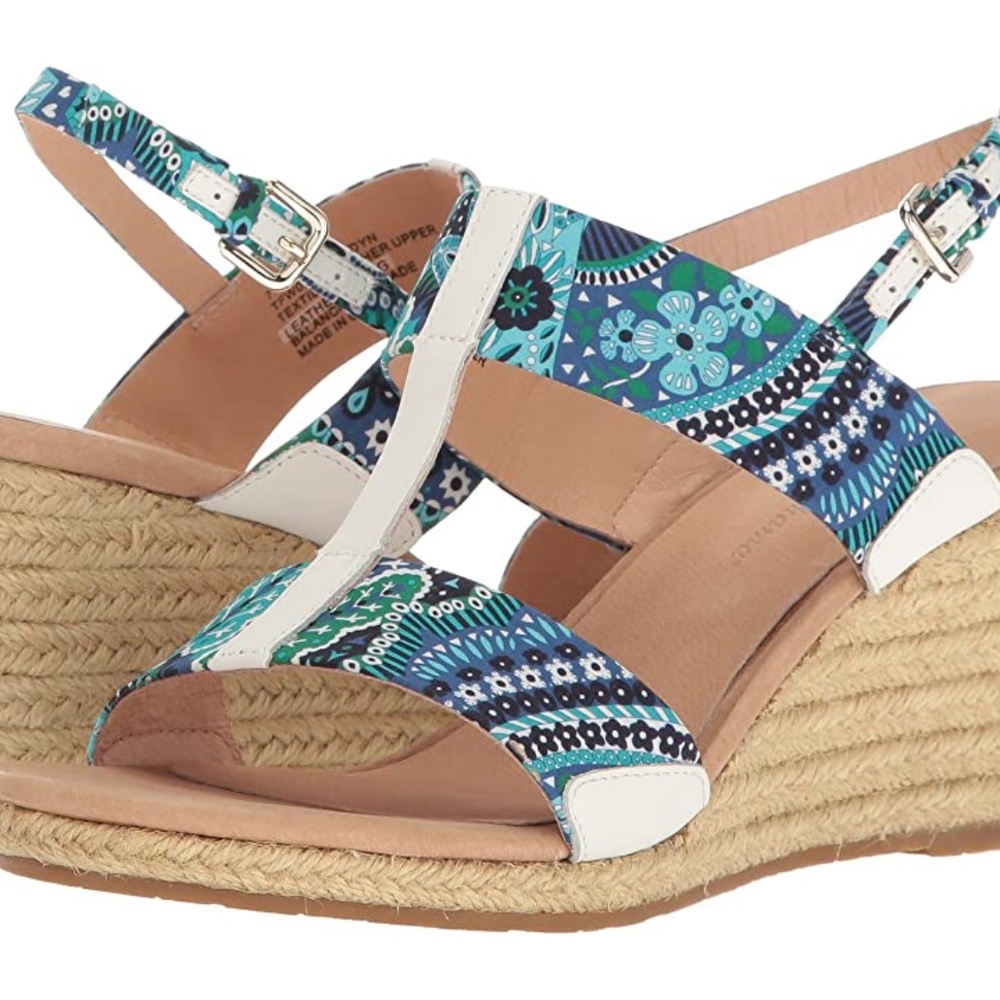 TOMMY BAHAMA JAIDYN (Fan Tropic Print/Cobalt Craze) Womens Sandal Platform 6B